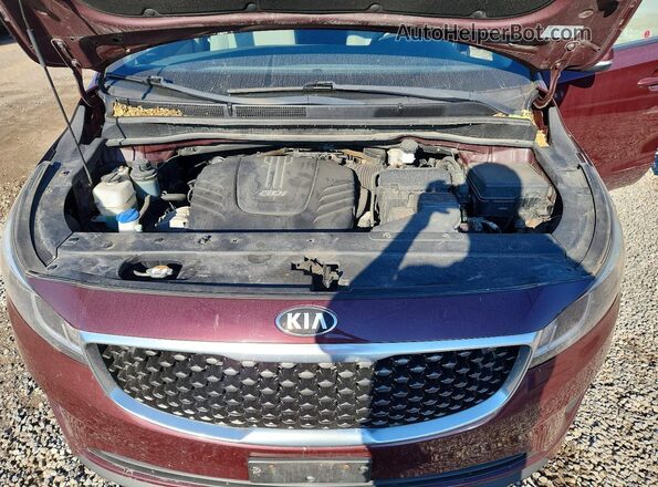 KNDMB5C17H6341353 2017 KIA SEDONA Burgundy Engine compartment view