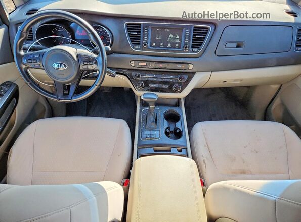 KNDMB5C17H6341353 2017 KIA SEDONA Burgundy Dashboard view