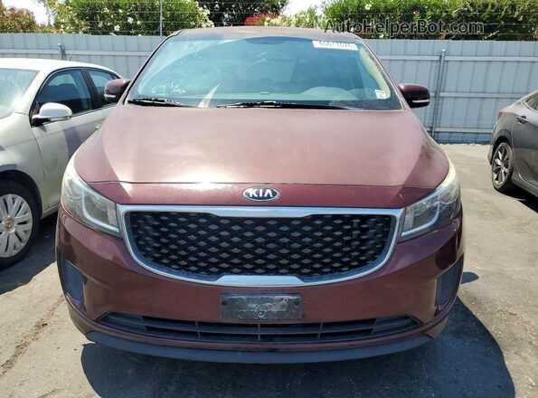 KNDMB5C17J6397394 2018 KIA SEDONA Burgundy Widok z przodu