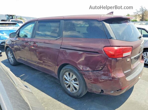 KNDMB5C17J6397394 2018 KIA SEDONA Burgundy Tył lewy