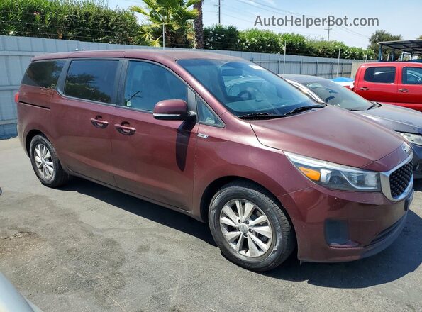 KNDMB5C17J6397394 2018 KIA SEDONA Burgundy Przód prawy