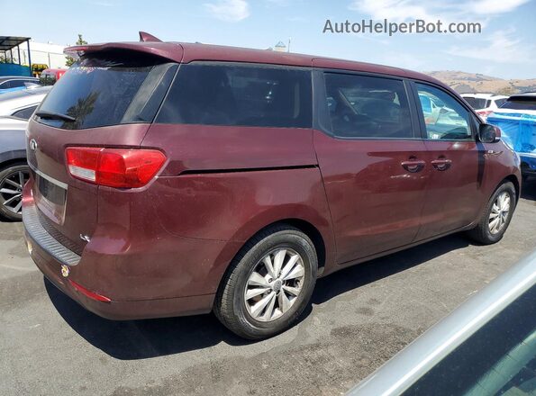 KNDMB5C17J6397394 2018 KIA SEDONA Burgundy Tył prawy