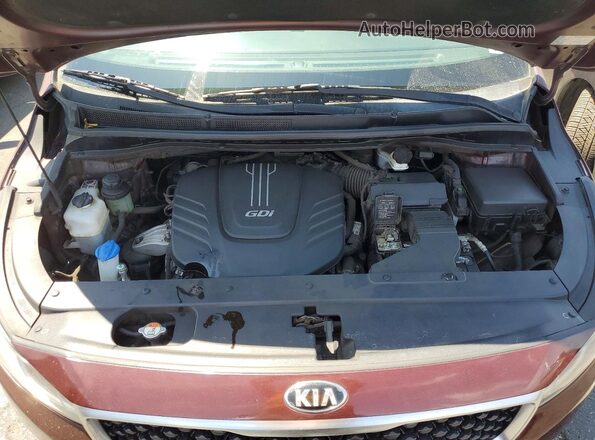 KNDMB5C17J6397394 2018 KIA SEDONA Burgundy Widok komory silnika