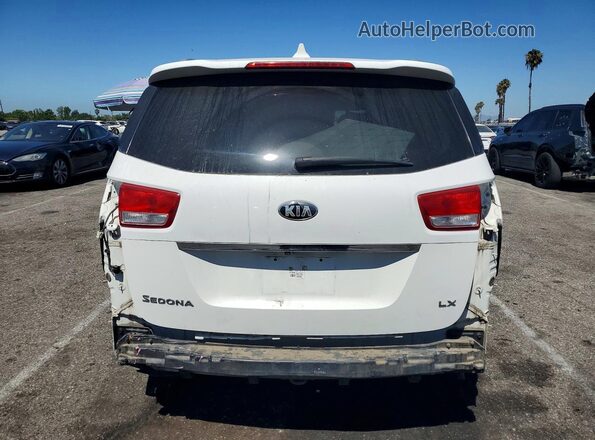 KNDMB5C18G6090129 2016 KIA SEDONA White უკანა ხედი