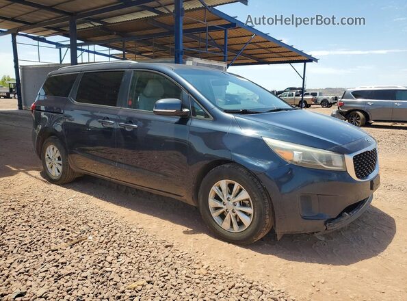 KNDMB5C18G6128023 2016 KIA SEDONA Blue Delantero derecho