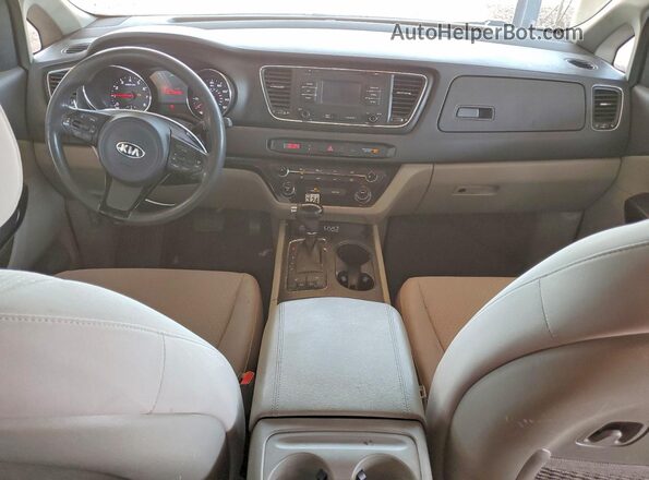 KNDMB5C18G6128023 2016 KIA SEDONA Blue Vista del salpicadero