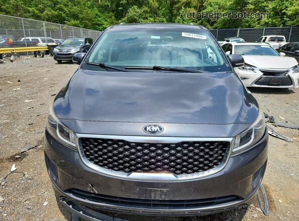 KNDMB5C18G6165346 2016 KIA SEDONA Gray წინა ხედი