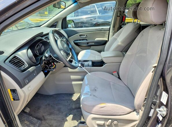 KNDMB5C18G6165346 2016 KIA SEDONA Gray წინა სალონის ხედი