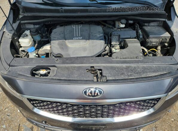 KNDMB5C18G6165346 2016 KIA SEDONA Gray ძრავის განყოფილების ხედი