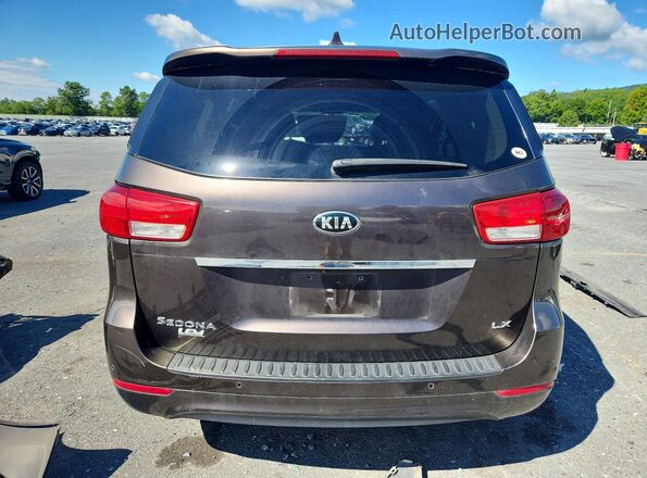 KNDMB5C18G6182521 2016 KIA SEDONA Brown Widok z tyłu