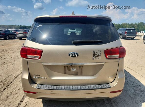 KNDMB5C18H6266842 2017 KIA SEDONA Gold Rear view