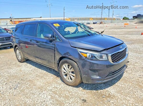 KNDMB5C18H6316025 2017 KIA SEDONA Gray Передня права чверть