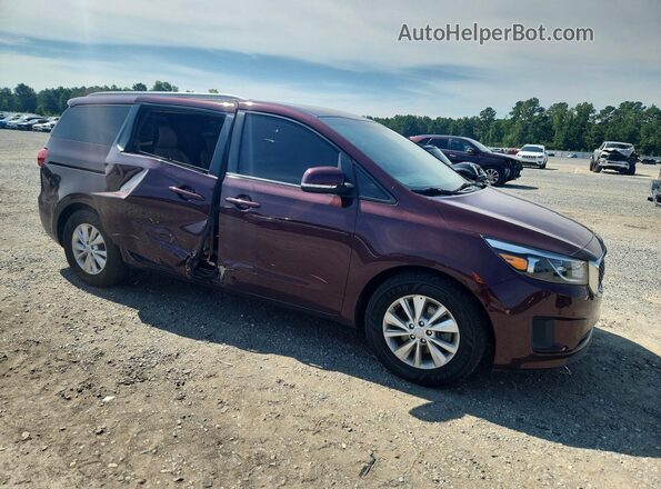 KNDMB5C18H6327588 2017 KIA SEDONA Maroon Delantero derecho