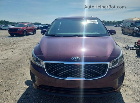 KNDMB5C18H6327588 2017 KIA SEDONA Maroon Vista frontal