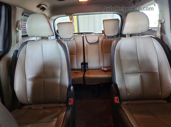 KNDMB5C18H6338350 2017 KIA SEDONA Gray Rear seats view