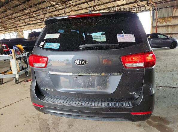 KNDMB5C18H6338350 2017 KIA SEDONA Gray Rear view