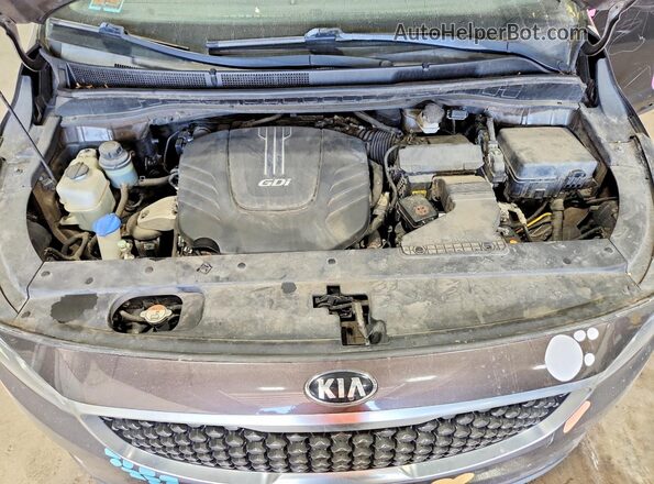 KNDMB5C18H6340101 2017 KIA SEDONA Gray Vista del compartimento del motor