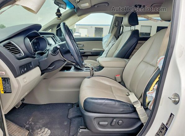 KNDMB5C18K6512263 2019 KIA SEDONA White წინა სალონის ხედი