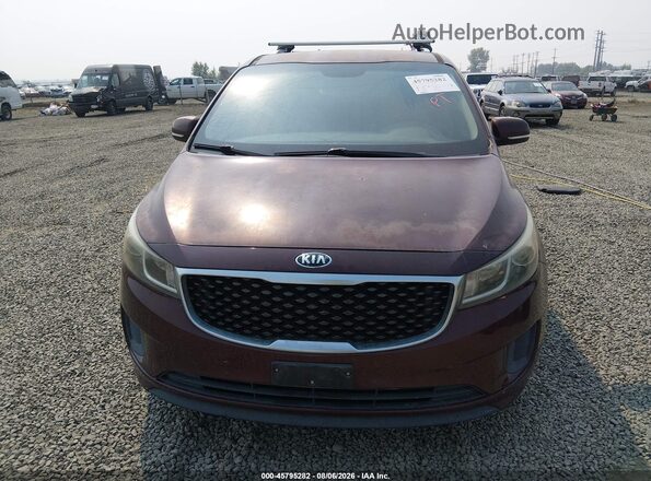 KNDMB5C19G6095193 2016 KIA SEDONA Red Widok z przodu