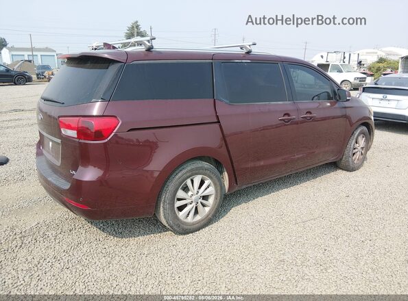 KNDMB5C19G6095193 2016 KIA SEDONA Red Tył prawy