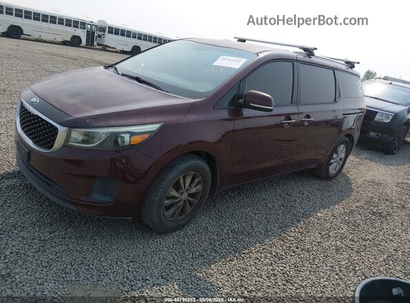 KNDMB5C19G6095193 2016 KIA SEDONA Red Przód lewy