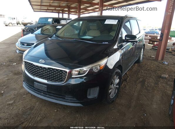 KNDMB5C19G6134266 2016 KIA SEDONA Black წინა ხედი