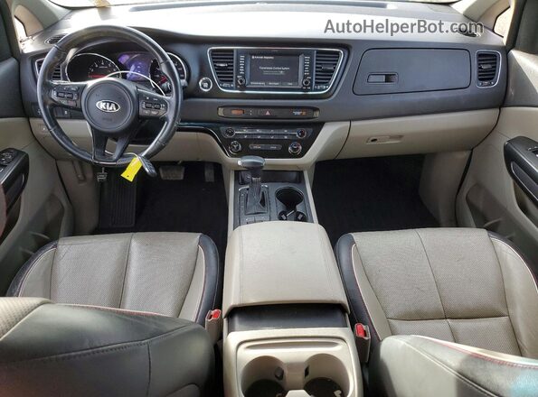 KNDMB5C19H6252805 2017 KIA SEDONA Charcoal Առջևի վահանակի տեսք