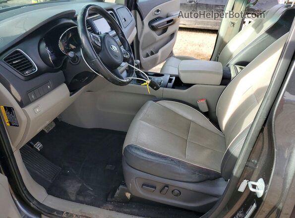 KNDMB5C19H6252805 2017 KIA SEDONA Charcoal Սալոնի դիմացի տեսք