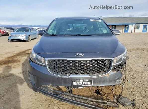 KNDMB5C19H6252805 2017 KIA SEDONA Charcoal Դիմացի տեսք