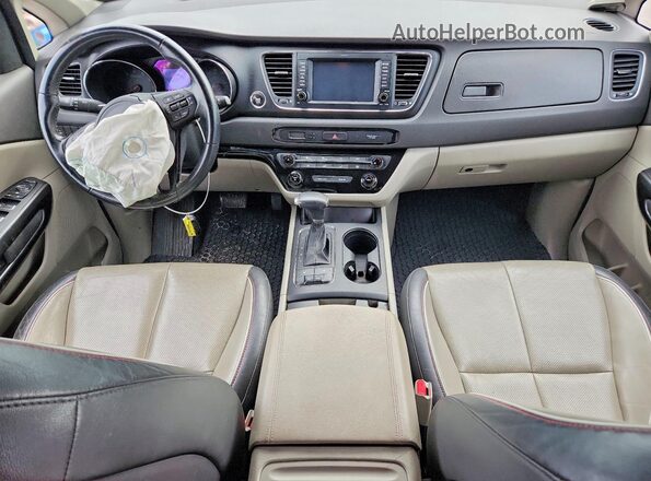 KNDMB5C19H6253386 2017 KIA SEDONA Charcoal Առջևի վահանակի տեսք