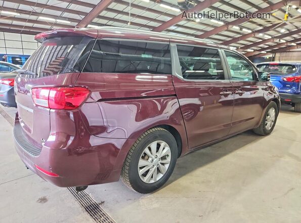 KNDMB5C19H6333335 2017 KIA SEDONA Maroon Задня права чверть