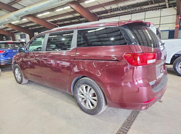 KNDMB5C19H6333335 2017 KIA SEDONA Maroon Задня ліва чверть