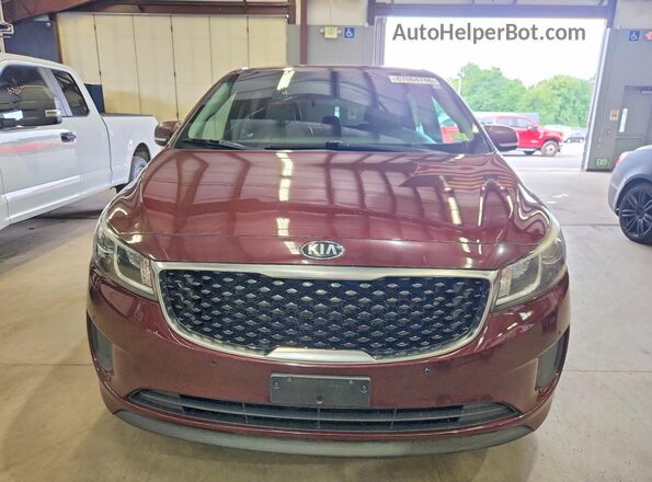 KNDMB5C19H6333335 2017 KIA SEDONA Maroon Вид спереду