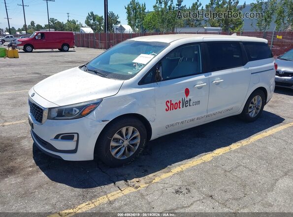 KNDMB5C19K6567434 2019 KIA SEDONA White Vista tres cuartos delantera izquierda