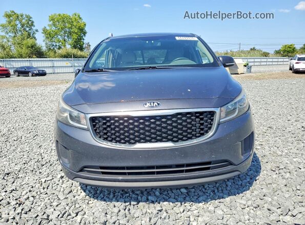 KNDMB5C1XG6171696 2016 KIA SEDONA Gray Դիմացի տեսք