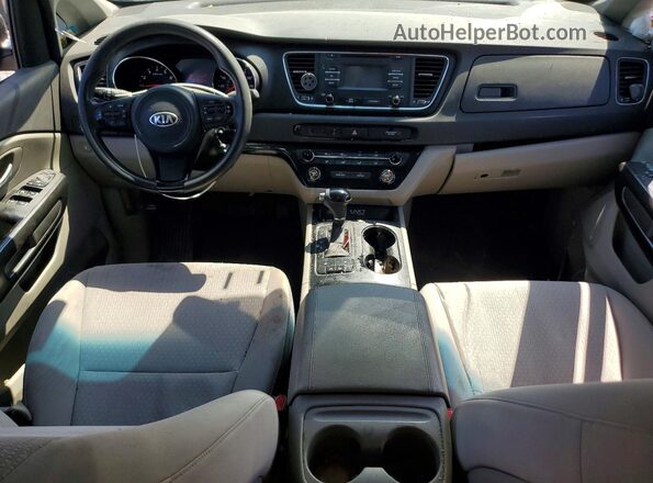 KNDMB5C1XG6171696 2016 KIA SEDONA Gray Առջևի վահանակի տեսք