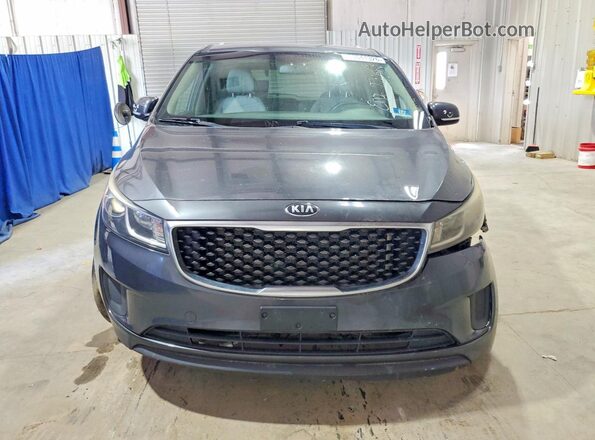 KNDMB5C1XG6185839 2016 KIA SEDONA Gray წინა ხედი