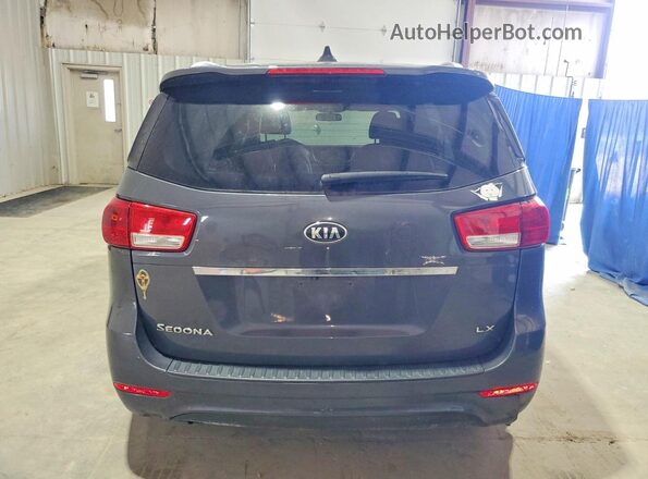 KNDMB5C1XG6185839 2016 KIA SEDONA Gray უკანა ხედი
