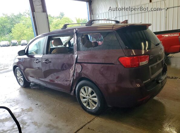 KNDMB5C1XG6199112 2016 KIA SEDONA Burgundy Tył lewy