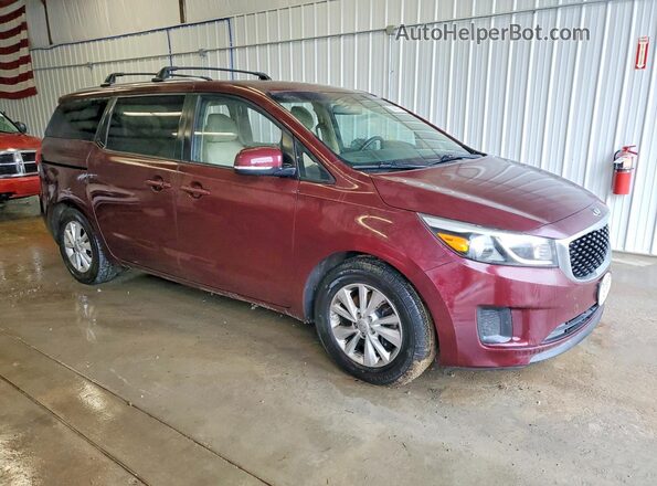 KNDMB5C1XG6199112 2016 KIA SEDONA Burgundy Przód prawy