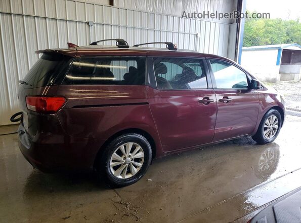 KNDMB5C1XG6199112 2016 KIA SEDONA Burgundy Tył prawy