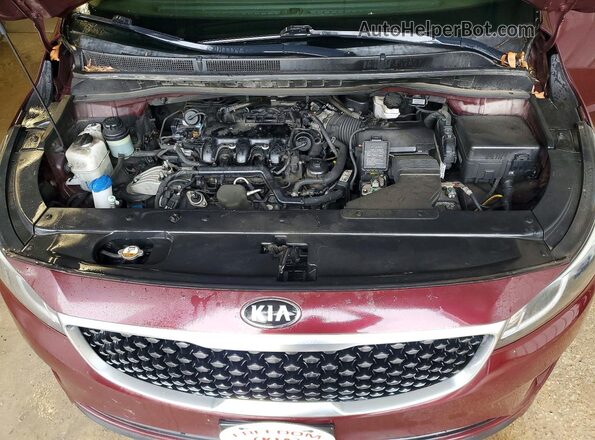 KNDMB5C1XG6199112 2016 KIA SEDONA Burgundy Widok komory silnika