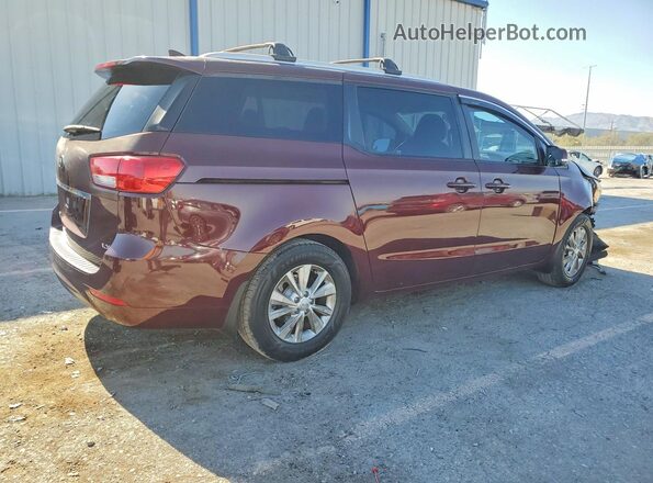 KNDMB5C1XH6321033 2017 KIA SEDONA Burgundy Rear right