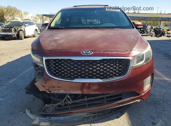 KNDMB5C1XH6321033 2017 KIA SEDONA Burgundy Front view