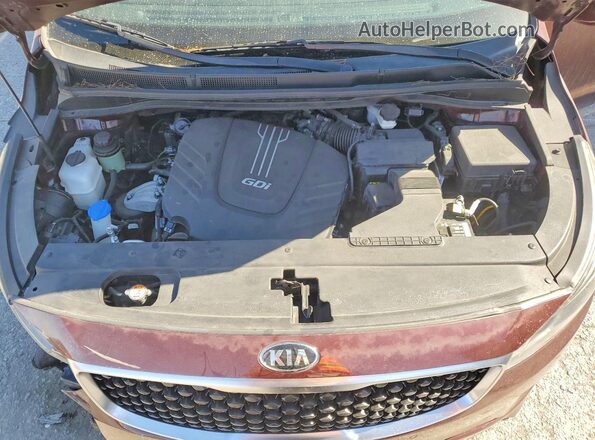 KNDMB5C1XH6321033 2017 KIA SEDONA Burgundy Engine compartment view