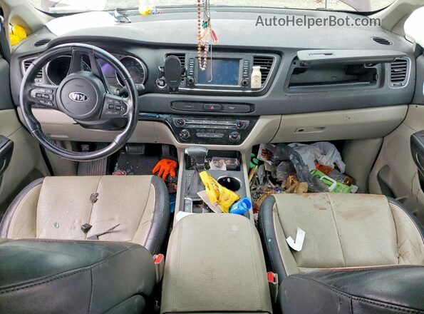 KNDMB5C1XK6535463 2019 KIA SEDONA Maroon Առջևի վահանակի տեսք