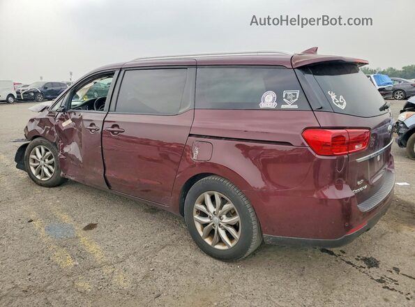 KNDMB5C1XK6535463 2019 KIA SEDONA Maroon Հետևի ձախ