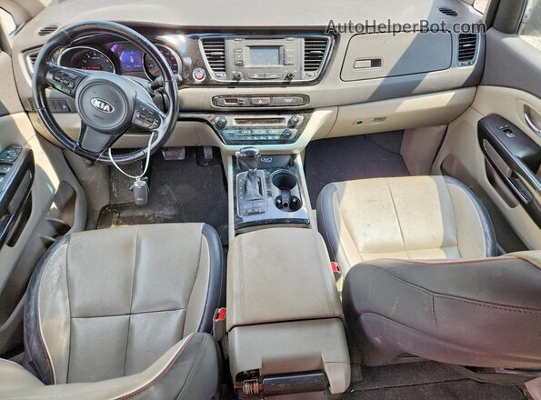 KNDMC5C11G6137501 2016 KIA SEDONA Brown Вид панелі приладів