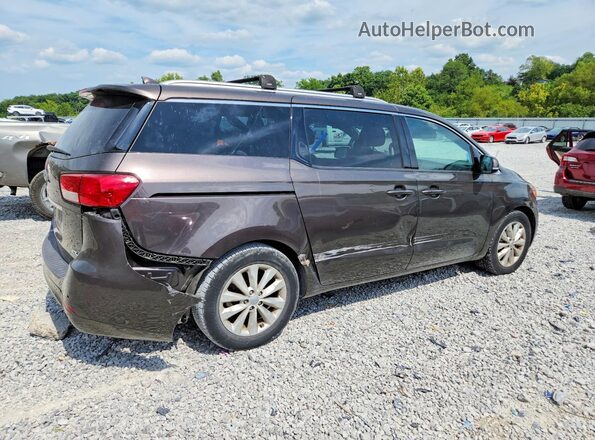 KNDMC5C11G6137501 2016 KIA SEDONA Brown Задня права чверть