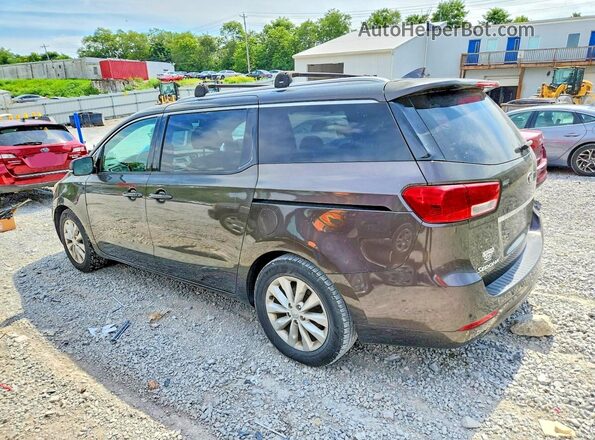 KNDMC5C11G6137501 2016 KIA SEDONA Brown Задня ліва чверть